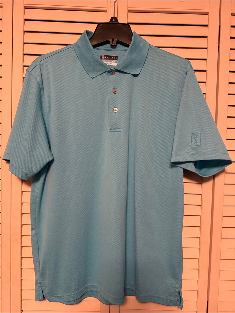 PGA Tour Men’s Light Aqua Performance Polo
